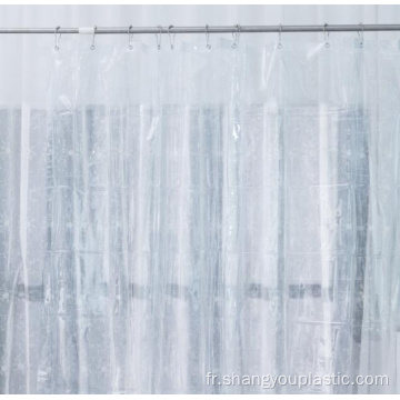 Rideau de douche vinyle transparent en PVC écologique